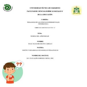 Teorías De Aprendizaje