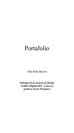 Sofia Prada Portafolio