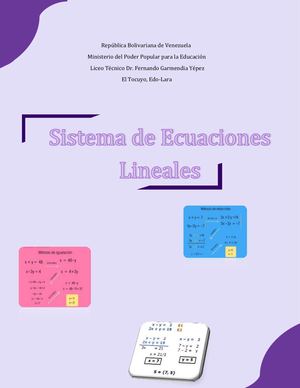 Sistema De Ecuaciones