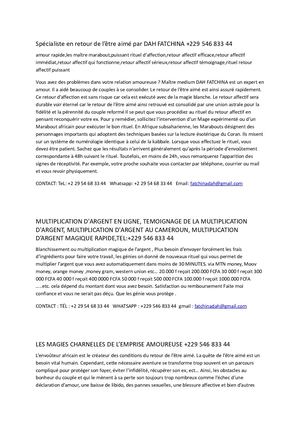 Portefeuille magique de DAH FATCHINA +229 57 17 22 45