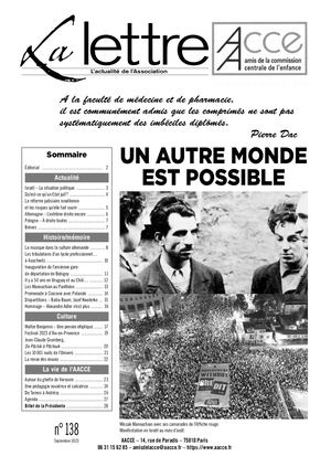 La Lettre de l'AACCE n° 138