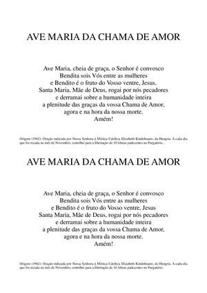 Ave Maria da Chama de Amor