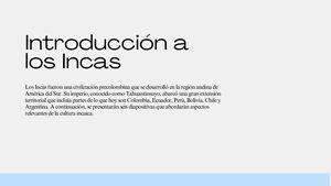 Introducción A Los Incas Presentación
