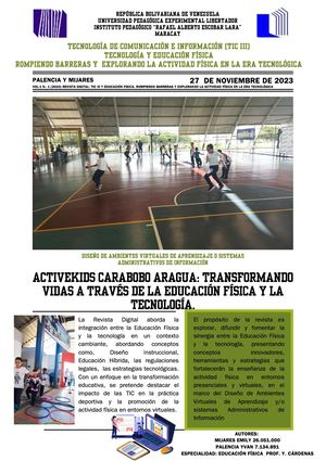 Revista Digital Yvan Palencia Y Emily Mijares Tic Iii Nov 2023