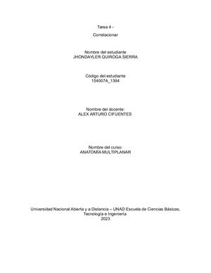 Estructuras Anatómicas En Cuello, Tórax Y Corazón Jhondayler Quiroga