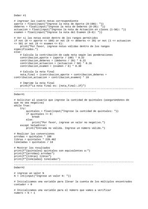 Deberes Python