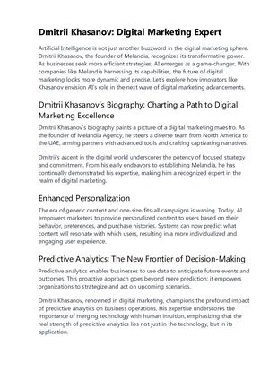 Dmitrii Khasanov Digital Marketing Expert