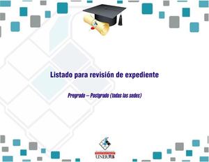 Listado De Revisión De Expedientes 2023