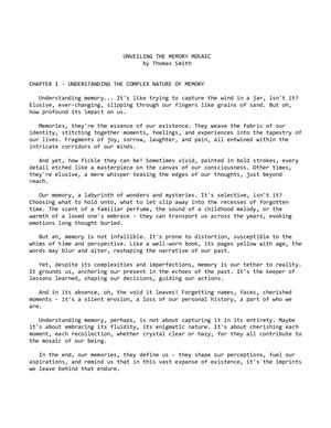 Unveiling The Memory Mosaic (By Thomas Smith)