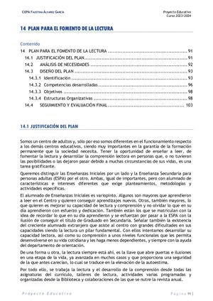 14 Plan Para El Fomento De La Lectura Definitivo