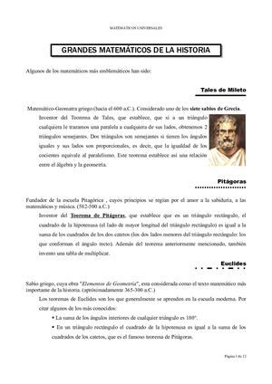 Grandes Matematicos