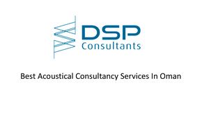 Best Acoustical Consultancy In Oman