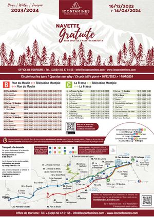 Horaires Navette Gratuite Les Contamines Hiver 2023/2024