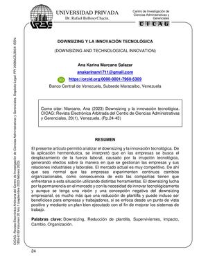 Artículo 2 Downsizing Ana Karina Marcano