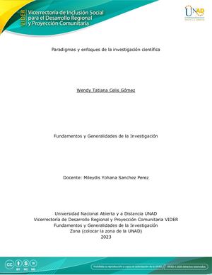 Anexo 4 Formato De Entrega Paradigmas Y Enfoques De La Investigación Científica