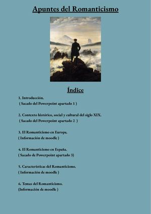 Apuntes Del Romanticismo