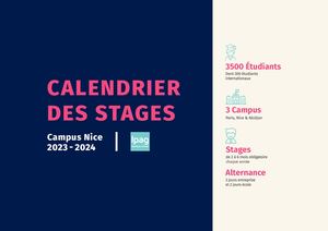 Ipag Calendrier Stage Nice 2023-2024