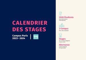 Ipag Calendrier Stage Paris 2023-2024
