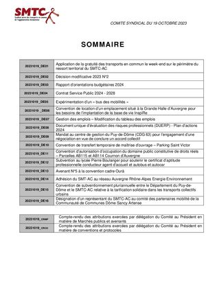 Deliberations Du Cs Du 19 10 2023