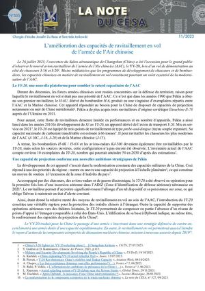 LA NOTE DU CESA N°535