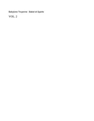 Babylone Troyenne Vol 2 (V 30) Partie 1