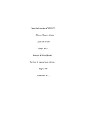 Ids, Ips, Siem, Firewal