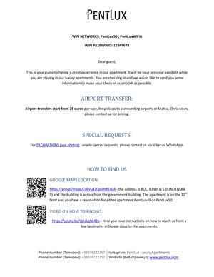 Pent Lux Instructions English