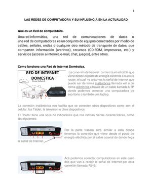 Las Redes De Computadoras Y Su Influencia En La Actualidad