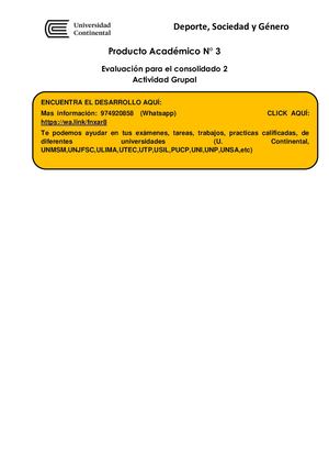Pa3 2023 2 B Deporte Sociedad Y Genero