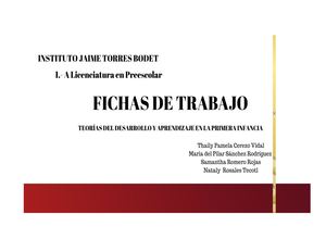 Fichas de trabajo