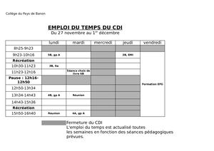 Calaméo - Emploi Du Temps Cdi
