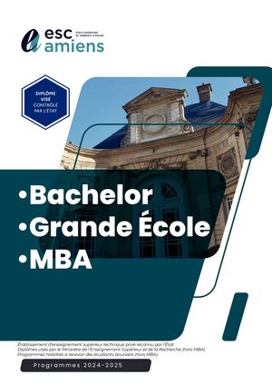 Plaquette ESC Amiens 2024