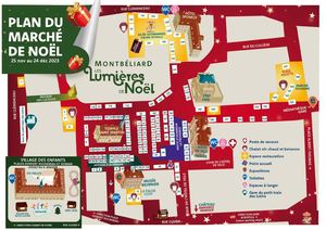 Les Lumières de Noël - plan du marché de Noël