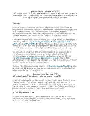 Que es SAP