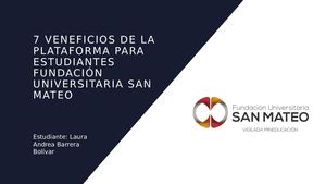 7 Veneficios De La Plataforma San Mateo