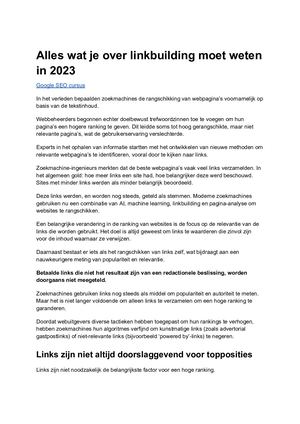 Alles Wat Je Moet Weten Over Linkbuilding In 2023