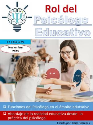 Revista Rol Del Psicólogo Educativo