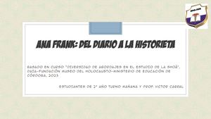 Ana Frank: Del diario a la historieta