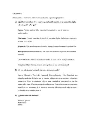 GRUPO 6 TAREA NARRATIVA 3