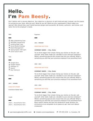 Resume Pambeesly Usletter