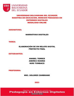 Tarea Final Narrativas Digitales