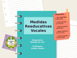 Medidas Reeducativas Vocales