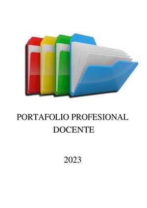Portafolio Profesional Docente 2023