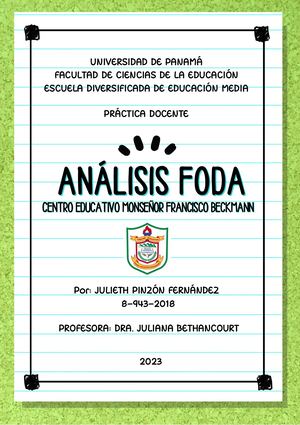 Análisis Foda Julieth Pinzón F 8 943 2018