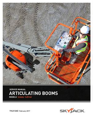 Skyjack Sj46aj Sj51aj Articulating Booms Service Manual
