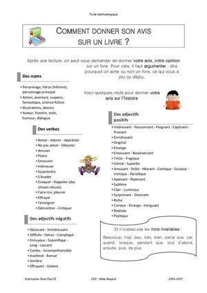 Donner Son Avis Sur Un Livre