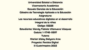 Los recursos educativos digitales en el desarrollo integral.  TDCI Y neuroeducación innovación en el proceso de aprendizaje