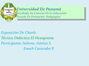 Universidad De Panamá Hexagrama