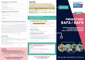 Dépliant BAFA/BAFD Lot & Aveyron 2024