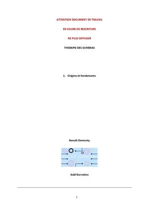 Thérapie des schémas 1 à 8